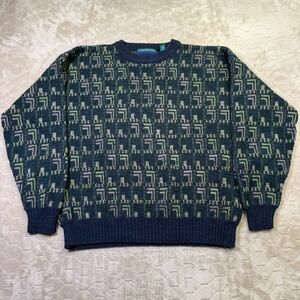 VTG Claybrooke Outdoors Sweater Sz XL Wool Acrylic 80s 90s WORN Grandpa Gorpcore